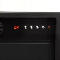 HOMCOM Camino Elettrico da Terra con Cornice Porta TV 50'', 900/1800W, Effetto Fiamma 3D LED Realistico, Bianco(m-12)