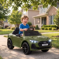AIYAPLAY Macchina Elettrica per Bambini 12V Audi A5L con Telecomando, Batteria al Litio, 2 Motori, Telecomando, Verde(m-15)