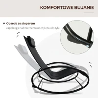 Outsunny leżak bujany huśtawka bujany fotel bujany relaks leżak 1x poduszka stal(m-4)