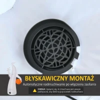 HOMCOM Halloween samopompujący upiór duch halloweenowa dekoracja z podświetleniem LED(m-6)