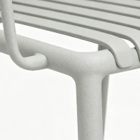Outsunny Set 4 Sedie da Giardino Impilabili in Polipropilene Anti UV, Sedie per Pranzo da Esterno Design a Doghe(m-10)