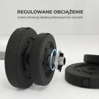 Zestaw hantli 30KG z obciążeniem do domu, stal, PU(m-4)