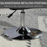 HOMCOM Krzesło obrotowe, regulowany fotel biurowy, lenopodobny poliester, metal, 60 x 60 x 79-91 cm, Szary(m-7)