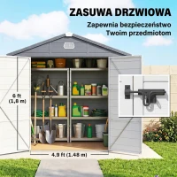Domek ogrodowy 4,1m³, dach jednospadowy, 240 x 190 cm(m-7)