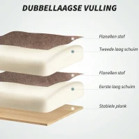 HOMCOM Ergonomische Bureaustoel met Verstelbare Rugleuning en Voetensteun, Zacht Stof, Lichtbruin(m-4)