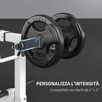 SPORTNOW Macchina per Polpacci Seduti, Macchina per Polpacci Regolabile, per Allenamento Gambe Polpacci, Bianco(m-4)