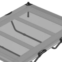 PawHut Cama Elevada para Cães Grandes com Malha Respirável e Saco 122x92x23 cm Preta(m-12)