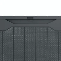 Outsunny Baule da Giardino con Maniglie, Contenitore Porta Attrezzi Impermeabile, 56x41x50 cm, Grigio Scuro(m-11)