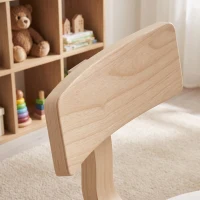 AIYAPLAY Mesa Infantil con 2 Sillas Apilables 3 Piezas Mesa Redonda Juego de Madera Niños 3-8 Años para Guardería Aulas Blanco(m-26)