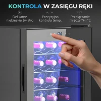 Lodówka na wino 20 butelek, 53L, 5-18℃, kompresor(m-7)