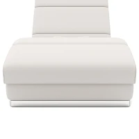 HOMCOM Poltrona Relax Reclinável com 8 Pontos de Massagem, Aquecimento Lombar, 5 Modos, Comando e Bolso Lateral, Branco Creme(m-12)