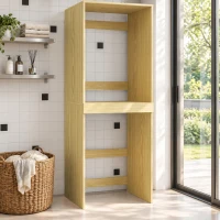 HOMCOM Mobile Lavatrice Asciugatrice, Colonna Lavatrice Asciugatrice, per Bagno Lavanderia, 70x65x192 cm, Rovere(m-13)