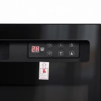 HOMCOM 173 cm Camino Elettrico da Incasso/Parete/Terra Ultrasottile 8.3 cm con Telecomando, 900/1800W, Timer, 35㎡ Nero(m-12)