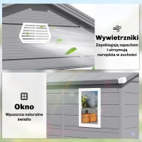 Domek ogrodowy 4,1m³, dach jednospadowy, 240 x 190 cm(m-5)