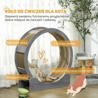 Biegacz dla kota, 91 cm, z hamulcem, szary(m-4)
