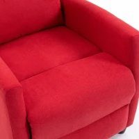 HOMCOM Poltrona Massaggiante e Reclinabile a 160° con Poggiapiedi e Telecomando, 66x91x108 cm, in Ciniglia Rosso Vino(m-11)