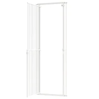 PawHut Barrière de Sécurité Chat Barrière Chien Extra-Haute 112-200cm Réglable Anti-Saut Double Sens Acier 70x200 cm Blanc(m-12)