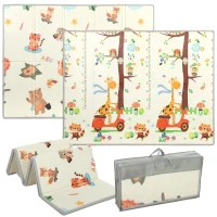 AIYAPLAY Spielmatte für Kinder 200x150x1,5 cm Wald-Motiv, faltbar & wendbar in XPE, 0-3 Jahre, Mehrfarbig(m-4)