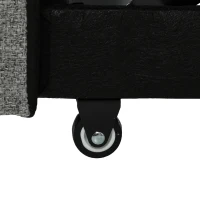 HOMCOM Divano Letto 2 Posti 3 in 1 in Lino con 2 Cuscini, Estraibile Clic Clac Reclinabile, Seduta Imbottita, Grigio(m-11)