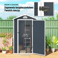 Dom Ogrodowy Outsunny z Wentylacją, Szary(m-7)