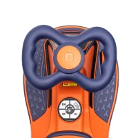 AIYAPLAY Auto Elettrica 12V per Bambini con Batteria al Litio, Luci RGB e Ruote Luminose, Arancione(m-5)