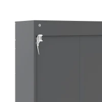 kleankin Badkamerkast, badkamercommode met 2 lades, verstelbare plank, hout, grijs(m-10)