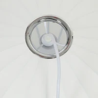 HOMCOM In hoogte verstelbare hanglamp met E14-fitting in wit en goud(m-11)