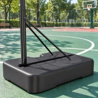AIYAPLAY Basketballkorb Kinder 172,5-199 cm Höhenverstellbar Basketballständer mit 67 x 45 cm Rückwand Dreibein-Stütze(m-8)