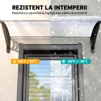 Outsunny Copertina Curbata cu suruburi si Buloane Incluse, Panouri din Policarbonat PP pentru Exterior(m-6)