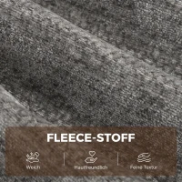 HOMCOM Schlafsofa 2 Sitzer mit verstellbarer Rückenlehne Schlafcouch mit 2 Kissen 136x190 cm Grau(m-7)