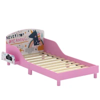 AIYAPLAY Cama Infantil con Almacenaje 70x140 cm Cama Montessori con Barandillas Tema de Superniña 3-8 Años Rosa(m-1)