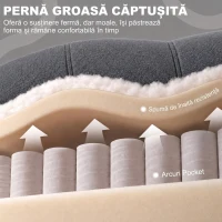 HOMCOM Fotoliu electric cu ridicare asistată, reclinabil, încălzit și cu masaj, gri închis(m-6)