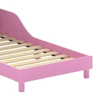 AIYAPLAY Cama Infantil con Almacenaje 70x140 cm Cama Montessori con Barandillas Tema de Superniña 3-8 Años Rosa(m-12)