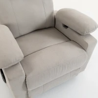 HOMCOM Elektrische Relaxfauteuil met Massage en Verwarming, 270° Draaibaar en Schommelend, 3D-armleuningen, Verstelbare Hoofdsteun, USB-C/USB, Lichtgrijs(m-10)
