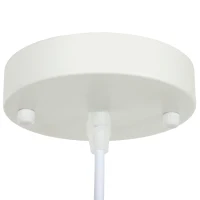 HOMCOM In hoogte verstelbare hanglamp met E14-fitting in wit en goud(m-10)