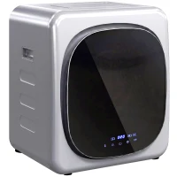 HOMCOM Ablufttrockner 2,5 kg mit Smart-Modus, 800 W Kompakttrockner mit Edelstahltrommel, Silber(m-1)