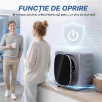 HOMCOM Uscător de Rufe cu Capacitate de 2.5kg, cu Temporizator, Încărcare Frontală, Argintiu(m-7)