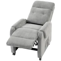 HOMCOM Fotoliu relax cu funcție de rotație 360° & funcție push-back de înclinare, fotoliu TV cu suport pentru picioare până la 150 kg, gri(m-8)