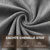 HOMCOM 205 cm slaapbank, 5-in-1, frameloze futon, 75 cm diepe zitting, hoogdicht schuim, grijs, geen montage nodig(m-7)