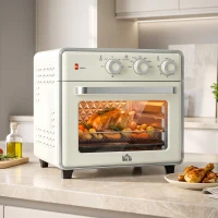 HOMCOM 5-in1 Mini Ofen, 20 L Fassungsvermögen, 1400W, 1 Backrost, 1 Backblech, 60 Min. Timer(m-10)