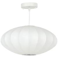 HOMCOM Lampă suspendată reglabilă pe înălțime cu soclu E14, alb și auriu(m-1)