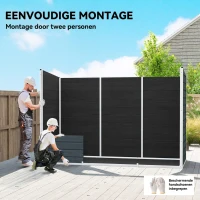 Outsunny Tuinhuisje 3,2m², Opslagschuur met Lessenaarsdak, 303x123x197cm met Ramen Afsluitbaar Deur Ventilatieopening Bodem(m-7)