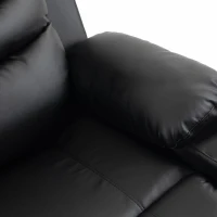 HOMCOM Sillón Relax Reclinable Eléctrico Levanta Personas con Masaje Vibratorio y Calor Puerto USB Control Remoto Negro(m-11)