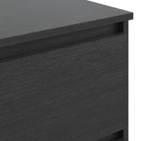 HOMCOM Cómoda Dormitorio Adulto, Cajonera 6 Cajones, Cómoda para Ropa, Mueble de Almacenamiento Contemporáneo para Salón, Negro(m-4)