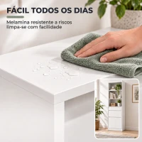 HOMCOM Estante para Livros Alta e Estreita com 6 Níveis, 3 Gavetas e 3 Compartimentos Abertos 57x30x180 cm Branco(m-8)