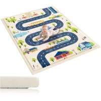 AIYAPLAY Alfombra de Juego para Niños Alfombra de Habitación Infantil de Espuma Grosor 3 cm Motivo Carretera Base Antideslizante 150x200 cm(m-1)
