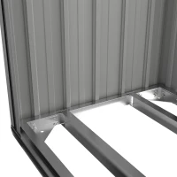 Outsunny Casetilla para Leña de Acero Galvanizado con Base Elevada y Techo Inclinado 150x66,5x150 cm Gris Oscuro(m-12)