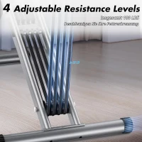 Squatmaschine mit Ruderfunktion, 4 Widerstandsstufen, faltbar, digitale Anzeige, Stahlkonstruktion, Grau(m-6)