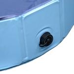 Pawhut hondenbad hondenzwembad waterbak zwembad Ø80 / 120 / 160 cm blauw/rood(c-6)