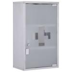 HOMCOM Medicijnkastje medicijnkastje EHBO met slot RVS 30 x 18 x 50 cm